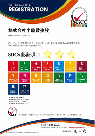 SDGs認証書